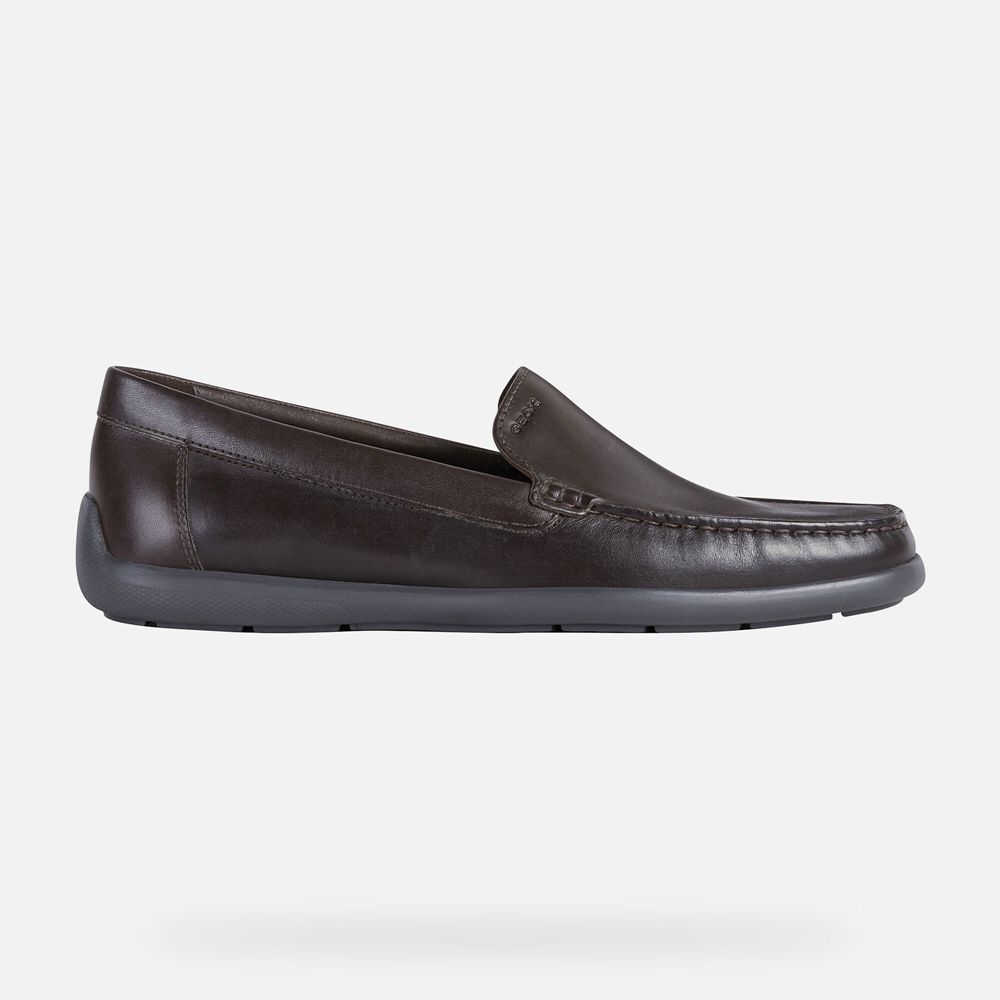 Mocassins Geox Homem Marrom Escuro - Devan - KQMTP2479